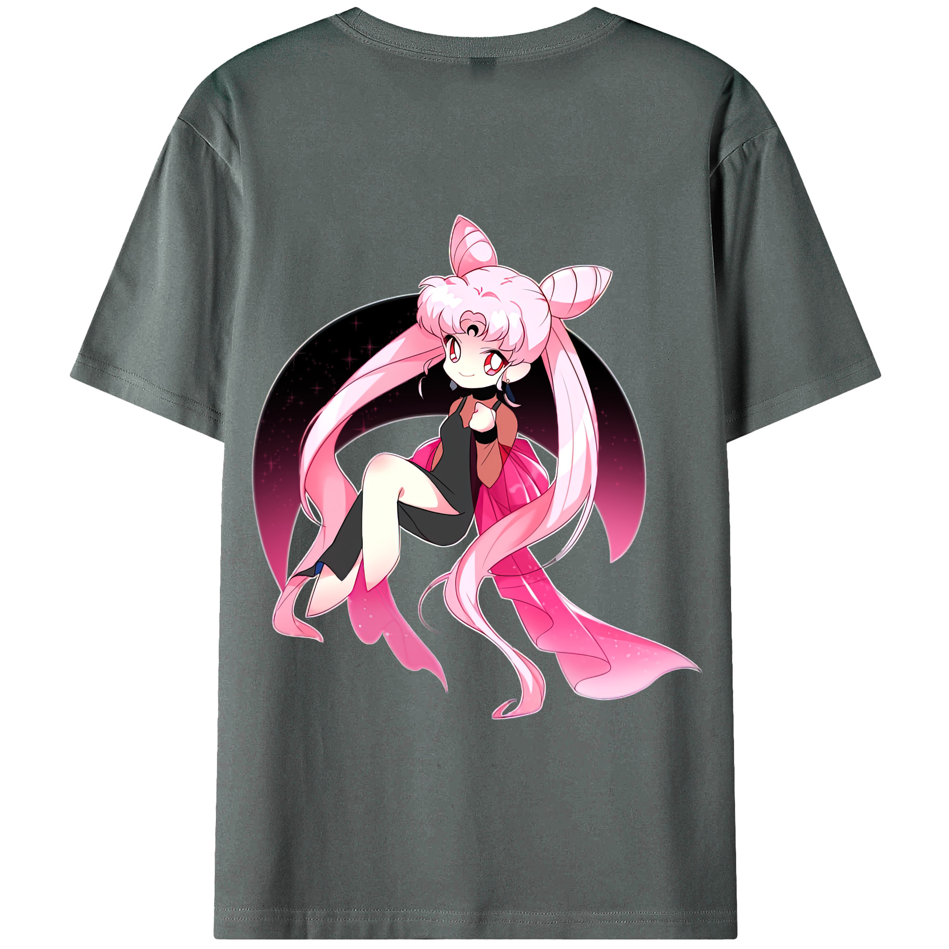 （画像用） 美少女戦士セーラームーン ちびうさ Sailor Moon Chibiusa Tsukino Usagi Small Lady Serenity 綿100％半袖Tシャツ（背面プリント）
